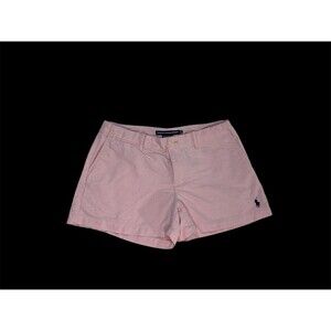 Ralph Lauren Sport Pink Women’s 8 Cotton Chino Shorts Classic Preppy Golf 41381